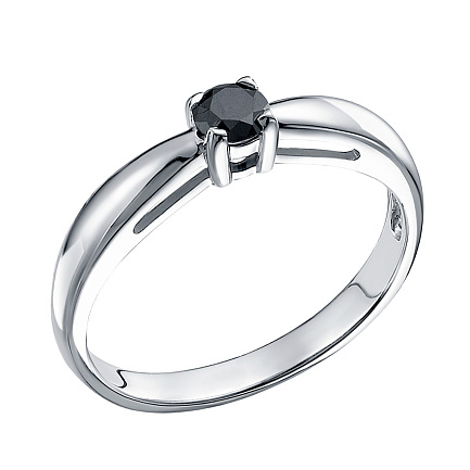 Кольцо из белого золота с бриллиантом