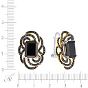 Серьги из желтого золота с бриллиантами