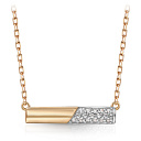 Колье из красного золота с фианитом