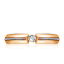 Кольцо из комбинированного золота с бриллиантом