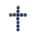 Подвеска из белого золота с сапфирами