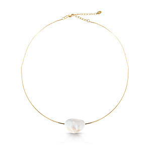 Колье из желтого золота с жемчугом