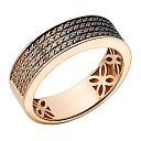 Кольцо из красного золота с бриллиантами