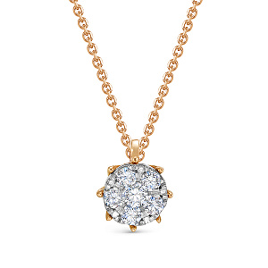 Колье из красного золота с бриллиантами