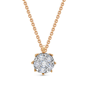 Колье из красного золота с бриллиантом