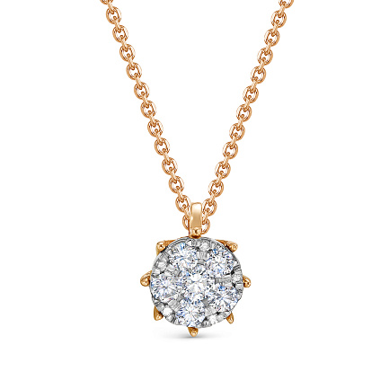 Колье из красного золота с бриллиантами