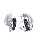 Серьги из белого золота с бриллиантами