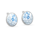 Серьги с английским замком из серебра