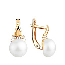 Серьги с английским замком из красного золота