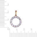 Подвеска из красного золота с фианитом