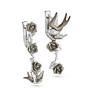 Серьги с английским замком из белого золота с бриллиантами