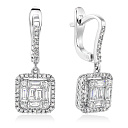 Серьги из белого золота с бриллиантами