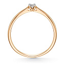 Кольцо из красного золота с бриллиантом