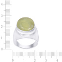 Кольцо из серебра с пренитом