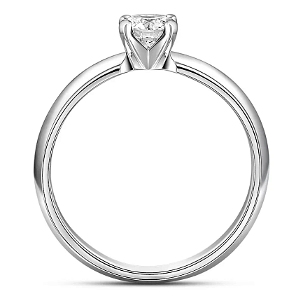 Кольцо из белого золота с бриллиантом