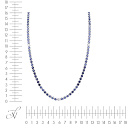 Колье из белого золота с бриллиантами, сапфирами