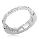 Кольцо из белого золота с бриллиантами