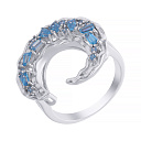 Кольцо из серебра с фианитом
