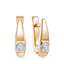 Серьги из красного золота с бриллиантами