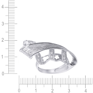 Кольцо из серебра с фианитом