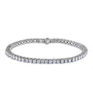 Браслет декоративный из белого золота с бриллиантами