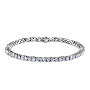 Браслет декоративный из белого золота с бриллиантом