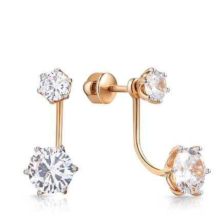 Джекеты из красного золота с фианитом