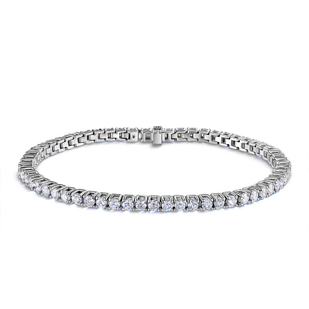 Браслет декоративный из белого золота с бриллиантами