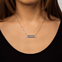 Колье из белого золота с бриллиантами, топазом