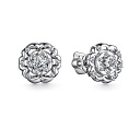 Пусеты из белого золота с бриллиантами