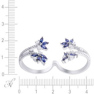 Кольцо из серебра с фианитом