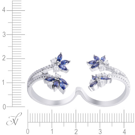 Кольцо из серебра с фианитом