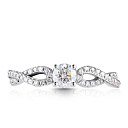 Кольцо из белого золота с бриллиантами