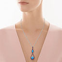 Подвеска из серебра с бирюзой, рубином