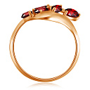 Кольцо из красного золота с гранатом