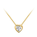 Колье из желтого золота с фианитом