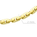 Цепь автомат из желтого золота, плетение якорное