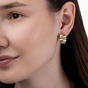 Серьги с английским замком из желтого золота