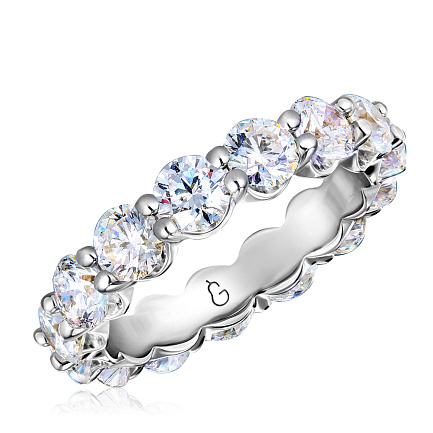 Кольцо из белого золота с бриллиантами