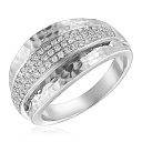 Кольцо из белого золота с бриллиантами