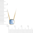 Колье из желтого золота с топазом, плетение якорное