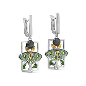 Серьги с английским замком из серебра