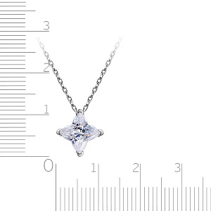 Колье из серебра с фианитом