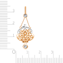 Подвеска из красного золота с фианитом