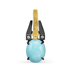 Подвеска из серебра с фианитом