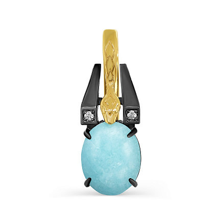 Подвеска из серебра с фианитами