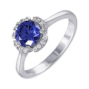 Кольцо из серебра с фианитом