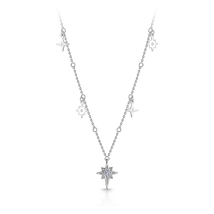 Колье из серебра с фианитом