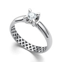 Кольцо из белого золота с бриллиантом