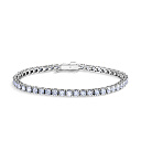 Браслет декоративный из серебра с фианитом